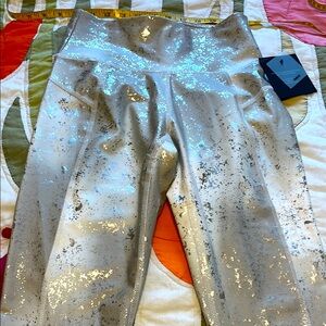 Marika Cycle House Sparkling Silver Foil Leggings